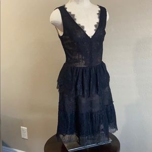 BCBGMAXAZRIA black lace dress